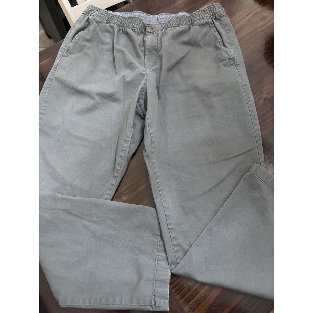 LL Bean Pants Mens CL X 32  Drawstring Elastic Waist Zip Hiking Walking Casual P